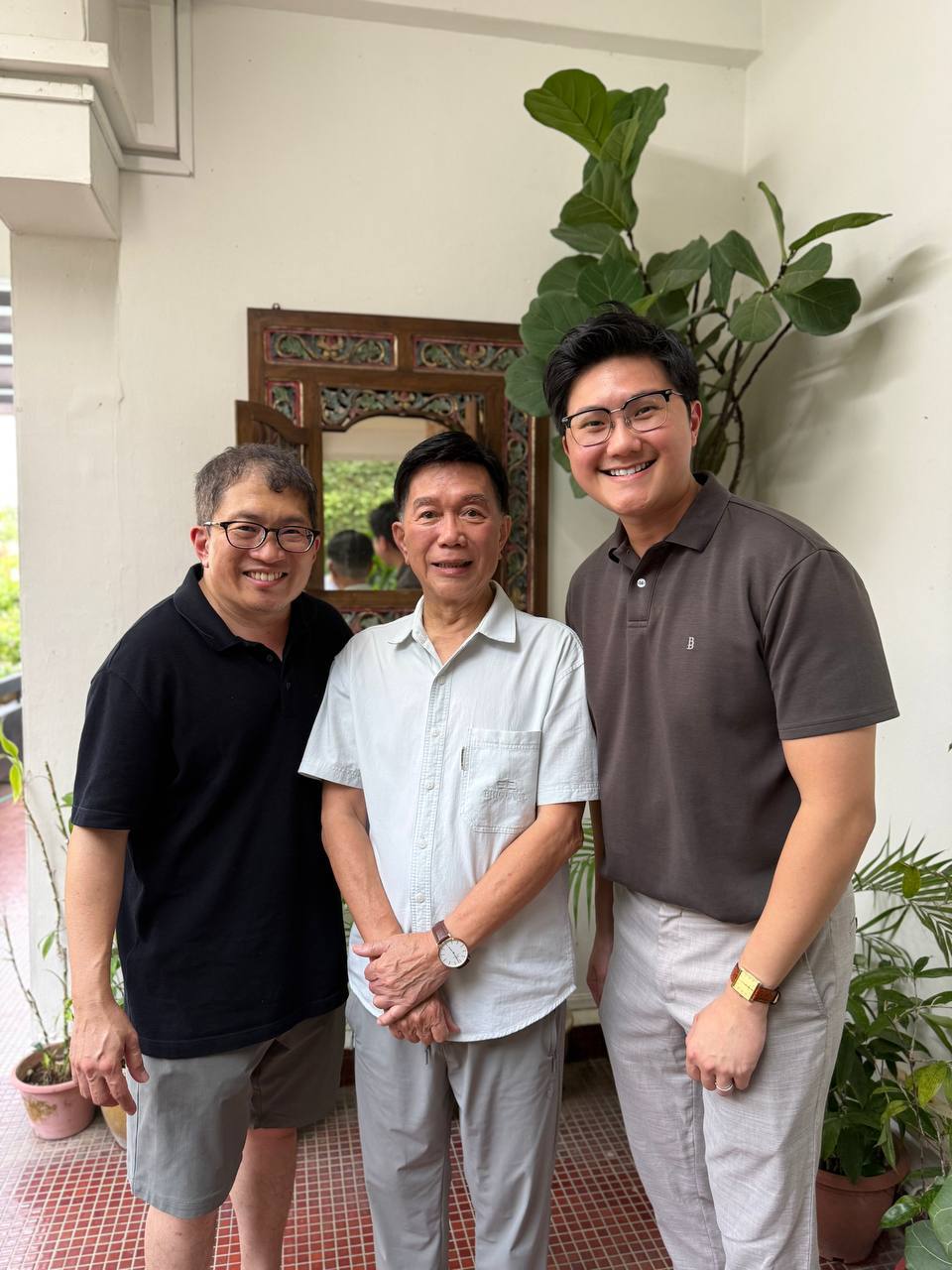 Mr Hang, centre, with members of our agency